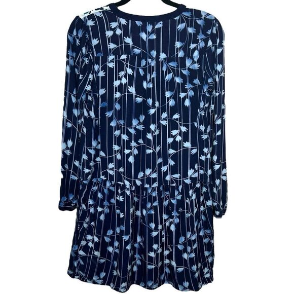 Tiny Anthropologie Semele Shirtdress Blue Motif Floral Embroidered Dress XS - Picture 8 of 8